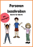 Personen beschreiben - GERMAN - Workbook with Different Exercises
