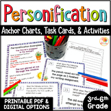 Personification Task Cards and Anchor Charts Activity Less