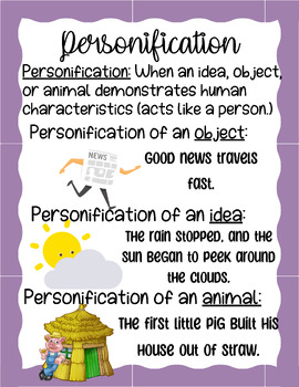 Preview of Personification Anchor Chart