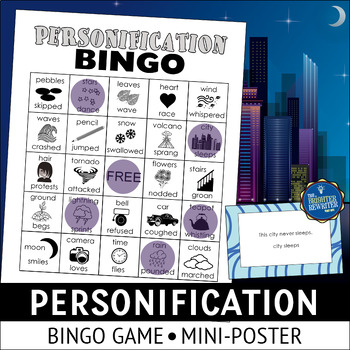 Preview of Personification Bingo Game