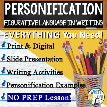 Preview of Personification Worksheets, Activities, PowerPoint, Handouts Figurative Language