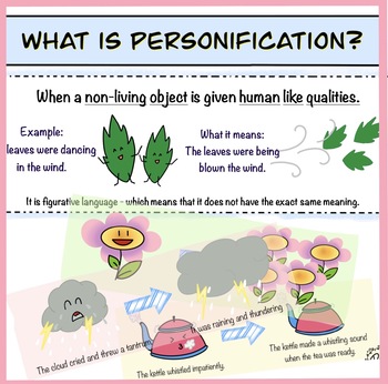 personification examples for kids