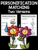 Personification Matching Worksheets 2 versions Figurative 