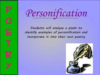 Preview of Personification Poetry Mini-Lesson (ActivInspire)