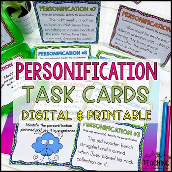 Preview of Personification Task Cards