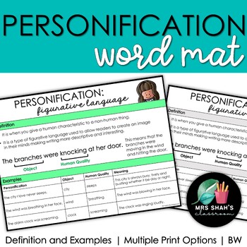 personification definition and examples