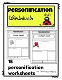 Personification Worksheets: Figurative language