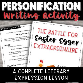 Preview of Personification Writing - A Literary Expression Easter Activity