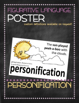 Preview of Figurative language poster: Personification