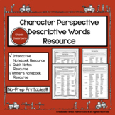 Character Perspective Descriptive Word List - No Prep-Printable