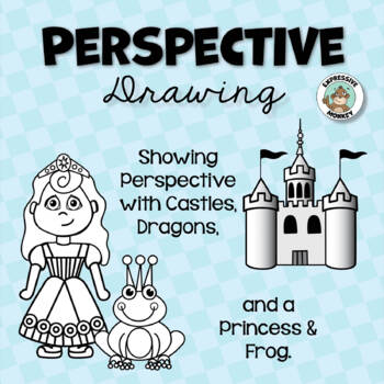 Preview of Perspective Drawing: Showing Perspective with Castles, Dragons + Princess & Frog