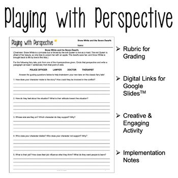 Fairy Tales: Perspective, Point of View, & Character Practice by LIT ...