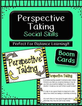 Preview of Perspective Taking-Multiple Choice-Social Skills-Boom Cards