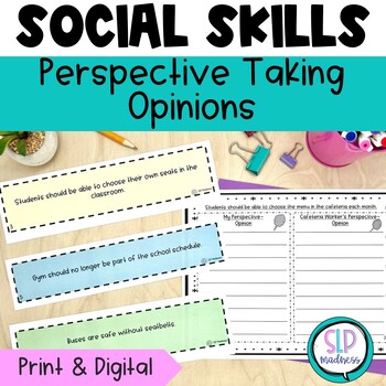 Preview of Perspective Taking Scenarios Middle School Social Skills Autism Worksheets