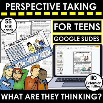 Preview of Perspective taking digital activities for teens for google slides™ social skills