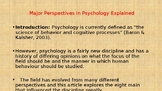 Perspectives and Theories in Pyschology