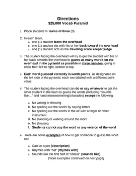 Preview of Persuasion: 25,000 Persuasion Vocab Pyramid Team Activity