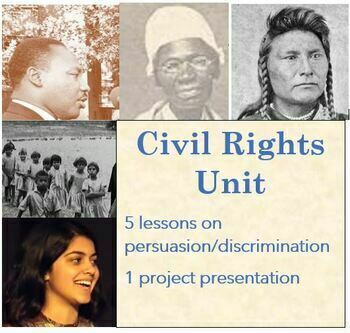 Preview of Persuasion and Civil Rights: 5 Lessons and 1 Project - TEACHER KEYS included