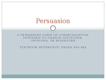 Preview of Persuasion in Speaking or Writing