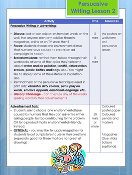 Persuasive Advertising & the Environment by Caz's History and English ...