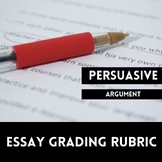 Persuasive Argument Essay Grading Grid Rubric Customizable