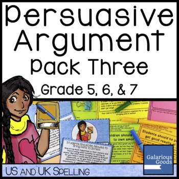 Preview of Persuasive Argument Writing Prompt Pack Three