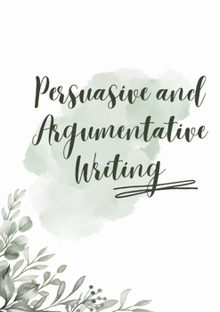 Preview of Persuasive/Argumentative Writing