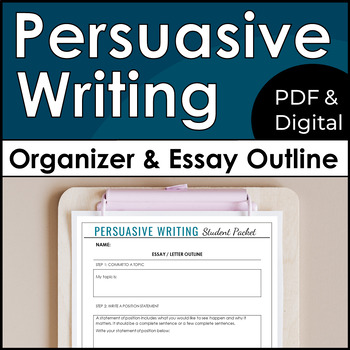 Preview of Persuasive & Argumentative Writing Outline & Drafting Pages for High School