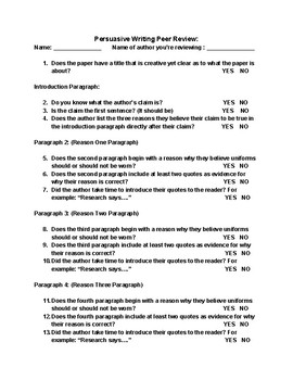 persuasive essay peer review worksheet pdf