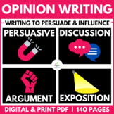 Opinion Writing Unit | Persuasive | Argumentative | Discus