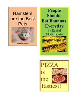 Preview of Persuasive Book Covers for Author's Purpose (Persuade, Inform, Entertain)