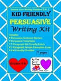 Persuasive Common Core Kid Friendly Writing Kit Bundle