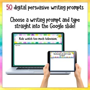 Persuasive Writing Prompts for Google Classroom | Distance Learning