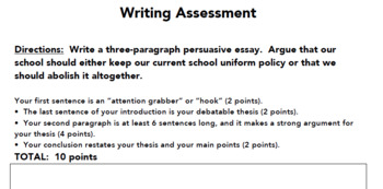 uniform argumentative essay