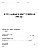 Persuasive Essay Drafting Packet