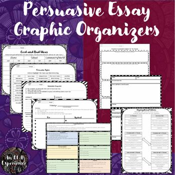 Preview of Persuasive Essay Graphic Organizers