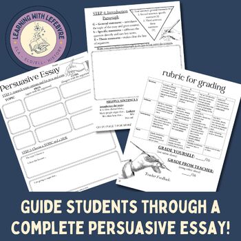 Preview of Persuasive Essay Guided Packet [Print and Digital]