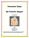Persuasive Essay: My Favorite Subject