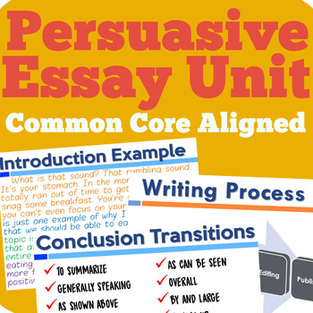 Preview of Persuasive Essay Writing Bundle (Common Core Aligned)