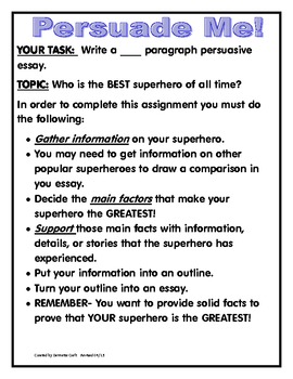 how to write a persuasive essay for middle school