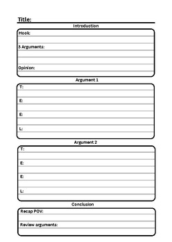 Preview of Persuasive Graphic Organiser for supported writing