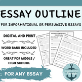 Persuasive / Informational Essay Outline (DIGITAL & PRINT)