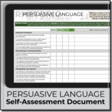 Persuasive Language / Rhetoric: STUDENT SELF-ASSESSMENT [Digital]