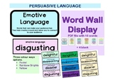 Persuasive Language Word Wall Emotive Language