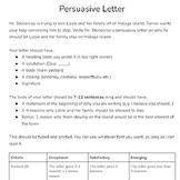 Persuasive Letter: Lizzie Bright Writing Project