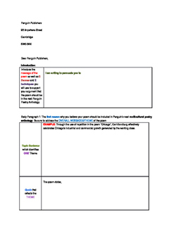 Preview of Persuasive Letter Template
