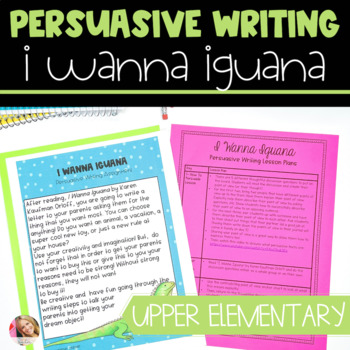 Preview of Persuasive Letter Writing with I Wanna Iguana