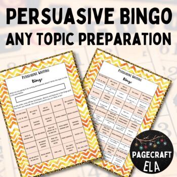 Preview of Persuasive Opinion Writing Bingo Sheets | Any Topic | Plan and Prepare