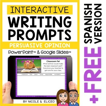 Persuasive Opinion Writing Prompt Bundle by Nicole and Eliceo | TpT
