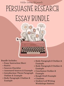 Preview of Persuasive Research Essay Bundle